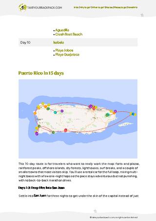 example page 2 from our offline Travel Guide for Puerto Rico